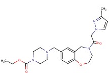 ethyl 4-({4-[(3-methyl-1H-pyrazol-1-yl)acetyl]-2,3,4,5-tetrahydro-1,4-benzoxazepin-7-yl}methyl)-1-piperazinecarboxylate