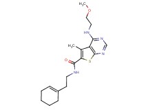 N-[2-(1-cyclohexen-1-yl)ethyl]-4-[(2-methoxyethyl)amino]-5-methylthieno[2,3-d]pyrimidine-6-carboxamide