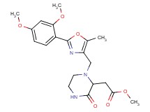 methyl (1-{[2-(2,4-dimethoxyphenyl)-5-methyl-1,3-oxazol-4-yl]methyl}-3-oxo-2-piperazinyl)acetate