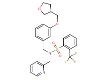 N-(2-pyridinylmethyl)-N-[3-(tetrahydro-3-furanylmethoxy)benzyl]-2-(trifluoromethyl)benzenesulfonamide