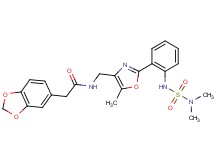 2-(1,3-benzodioxol-5-yl)-N-{[2-(2-{[(dimethylamino)sulfonyl]amino}phenyl)-5-methyl-1,3-oxazol-4-yl]methyl}acetamide