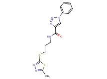 N-{3-[(5-methyl-1,3,4-thiadiazol-2-yl)thio]propyl}-1-phenyl-1H-1,2,3-triazole-4-carboxamide