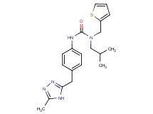 N-isobutyl-N'-{4-[(5-methyl-4H-1,2,4-triazol-3-yl)methyl]phenyl}-N-(2-thienylmethyl)urea