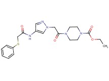 ethyl 4-[(4-{[(phenylthio)acetyl]amino}-1H-pyrazol-1-yl)acetyl]-1-piperazinecarboxylate