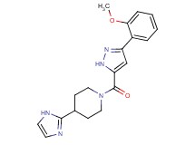 4-(1H-imidazol-2-yl)-1-{[3-(2-methoxyphenyl)-1H-pyrazol-5-yl]carbonyl}piperidine