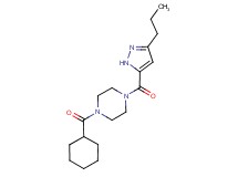 1-(cyclohexylcarbonyl)-4-[(3-propyl-1H-pyrazol-5-yl)carbonyl]piperazine