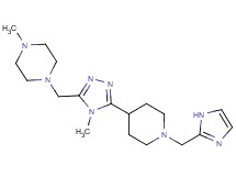 1-({5-[1-(1H-imidazol-2-ylmethyl)piperidin-4-yl]-4-methyl-4H-1,2,4-triazol-3-yl}methyl)-4-methylpiperazine