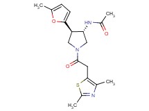 N-[(3S*,4R*)-1-[(2,4-dimethyl-1,3-thiazol-5-yl)acetyl]-4-(5-methyl-2-furyl)pyrrolidin-3-yl]acetamide