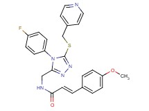 (2E)-N-({4-(4-fluorophenyl)-5-[(4-pyridinylmethyl)thio]-4H-1,2,4-triazol-3-yl}methyl)-3-(4-methoxyphenyl)acrylamide