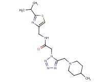 N-[(2-isopropyl-1,3-thiazol-4-yl)methyl]-2-{5-[(4-methyl-1-piperidinyl)methyl]-1H-tetrazol-1-yl}acetamide