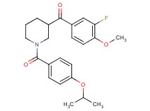 (3-fluoro-4-methoxyphenyl)[1-(4-isopropoxybenzoyl)-3-piperidinyl]methanone
