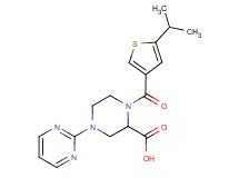 1-[(5-isopropyl-3-thienyl)carbonyl]-4-pyrimidin-2-ylpiperazine-2-carboxylic acid