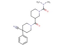 3-[(4-cyano-4-phenyl-1-piperidinyl)carbonyl]-N,N-dimethyl-1-piperidinecarboxamide