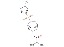 N,N-dimethyl-2-{(1S*,5R*)-6-[(1-methyl-1H-pyrazol-4-yl)sulfonyl]-3,6-diazabicyclo[3.2.2]non-3-yl}acetamide