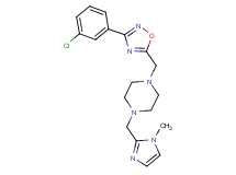 1-{[3-(3-chlorophenyl)-1,2,4-oxadiazol-5-yl]methyl}-4-[(1-methyl-1H-imidazol-2-yl)methyl]piperazine