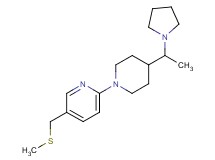 5-[(methylthio)methyl]-2-{4-[1-(1-pyrrolidinyl)ethyl]-1-piperidinyl}pyridine