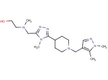 2-[[(5-{1-[(1,5-dimethyl-1H-pyrazol-4-yl)methyl]piperidin-4-yl}-4-methyl-4H-1,2,4-triazol-3-yl)methyl](methyl)amino]ethanol