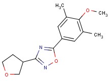 5-(4-methoxy-3,5-dimethylphenyl)-3-(tetrahydrofuran-3-yl)-1,2,4-oxadiazole