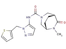 (1R*,5S*)-6-methyl-7-oxo-N-[1-(2-thienylmethyl)-1H-pyrazol-5-yl]-3,6-diazabicyclo[3.2.2]nonane-3-carboxamide