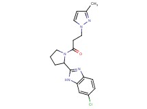 6-chloro-2-{1-[3-(3-methyl-1H-pyrazol-1-yl)propanoyl]-2-pyrrolidinyl}-1H-benzimidazole trifluoroacetate
