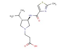 3-(rel-(3S,4R)-3-isopropyl-4-{[(2-methyl-1,3-thiazol-4-yl)carbonyl]amino}-1-pyrrolidinyl)propanoic acid hydrochloride
