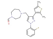 4-{[3-(2,5-dimethyl-3-thienyl)-1-(2-fluorophenyl)-1H-pyrazol-4-yl]methyl}-1,4-diazepane-1-carbaldehyde