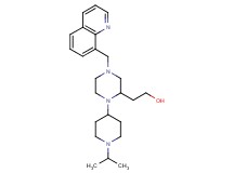 2-[1-(1-isopropyl-4-piperidinyl)-4-(8-quinolinylmethyl)-2-piperazinyl]ethanol