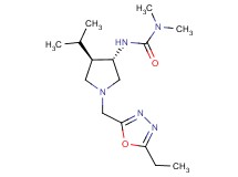 N'-{(3S*,4R*)-1-[(5-ethyl-1,3,4-oxadiazol-2-yl)methyl]-4-isopropyl-3-pyrrolidinyl}-N,N-dimethylurea
