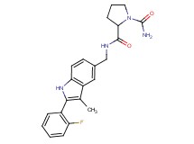 N~2~-{[2-(2-fluorophenyl)-3-methyl-1H-indol-5-yl]methyl}pyrrolidine-1,2-dicarboxamide