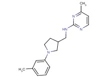 4-methyl-N-{[1-(3-methylphenyl)pyrrolidin-3-yl]methyl}pyrimidin-2-amine