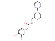 2-(3-chloro-4-hydroxyphenyl)-N-[(1-pyrimidin-2-ylpiperidin-3-yl)methyl]acetamide