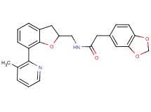 2-(1,3-benzodioxol-5-yl)-N-{[7-(3-methyl-2-pyridinyl)-2,3-dihydro-1-benzofuran-2-yl]methyl}acetamide