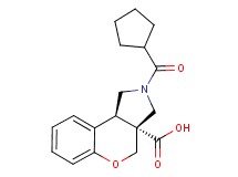 (3aR*,9bR*)-2-(cyclopentylcarbonyl)-1,2,3,9b-tetrahydrochromeno[3,4-c]pyrrole-3a(4H)-carboxylic acid
