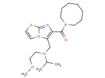 N-{[6-(1-azocanylcarbonyl)imidazo[2,1-b][1,3]thiazol-5-yl]methyl}-N-(2-methoxyethyl)-2-propanamine
