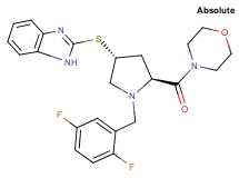 2-{[(3R,5S)-1-(2,5-difluorobenzyl)-5-(4-morpholinylcarbonyl)-3-pyrrolidinyl]thio}-1H-benzimidazole