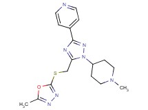 4-[5-{[(5-methyl-1,3,4-oxadiazol-2-yl)thio]methyl}-1-(1-methylpiperidin-4-yl)-1H-1,2,4-triazol-3-yl]pyridine