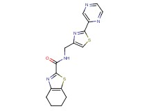 N-[(2-pyrazin-2-yl-1,3-thiazol-4-yl)methyl]-4,5,6,7-tetrahydro-1,3-benzothiazole-2-carboxamide
