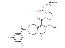 methyl 1-{[3-(3,5-difluorobenzoyl)-9-methoxy-7-oxo-1,2,3,4,5,7-hexahydropyrido[1,2-d][1,4]diazepin-10-yl]carbonyl}-L-prolinate