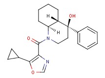 (4S*,4aS*,8aS*)-1-[(5-cyclopropyl-1,3-oxazol-4-yl)carbonyl]-4-phenyldecahydro-4-quinolinol