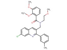 N-{[7-chloro-2-(3-methylphenyl)-3-quinolinyl]methyl}-2,3-dimethoxy-N-(2-methoxyethyl)benzamide