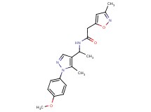 N-{1-[1-(4-methoxyphenyl)-5-methyl-1H-pyrazol-4-yl]ethyl}-2-(3-methylisoxazol-5-yl)acetamide