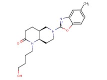 (4aS*,8aR*)-1-(4-hydroxybutyl)-6-(5-methyl-1,3-benzoxazol-2-yl)octahydro-1,6-naphthyridin-2(1H)-one