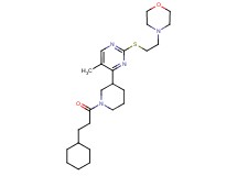 4-[2-({4-[1-(3-cyclohexylpropanoyl)-3-piperidinyl]-5-methyl-2-pyrimidinyl}thio)ethyl]morpholine