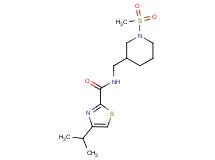 4-isopropyl-N-{[1-(methylsulfonyl)piperidin-3-yl]methyl}-1,3-thiazole-2-carboxamide
