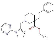 ethyl 3-(2-phenylethyl)-1-{[1-(2-pyrimidinyl)-1H-pyrrol-2-yl]methyl}-3-piperidinecarboxylate