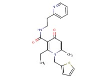 2-ethyl-6-methyl-4-oxo-N-[2-(2-pyridinyl)ethyl]-1-(2-thienylmethyl)-1,4-dihydro-3-pyridinecarboxamide