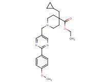 ethyl 4-(cyclopropylmethyl)-1-{[2-(4-methoxyphenyl)-5-pyrimidinyl]methyl}-4-piperidinecarboxylate