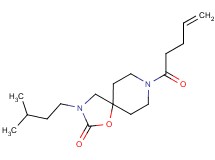 3-(3-methylbutyl)-8-pent-4-enoyl-1-oxa-3,8-diazaspiro[4.5]decan-2-one