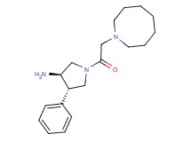 (3R*,4S*)-1-(azocan-1-ylacetyl)-4-phenylpyrrolidin-3-amine