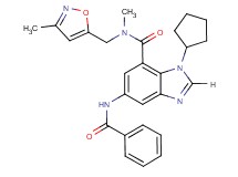 5-(benzoylamino)-1-cyclopentyl-N-methyl-N-[(3-methyl-5-isoxazolyl)methyl]-1H-benzimidazole-7-carboxamide